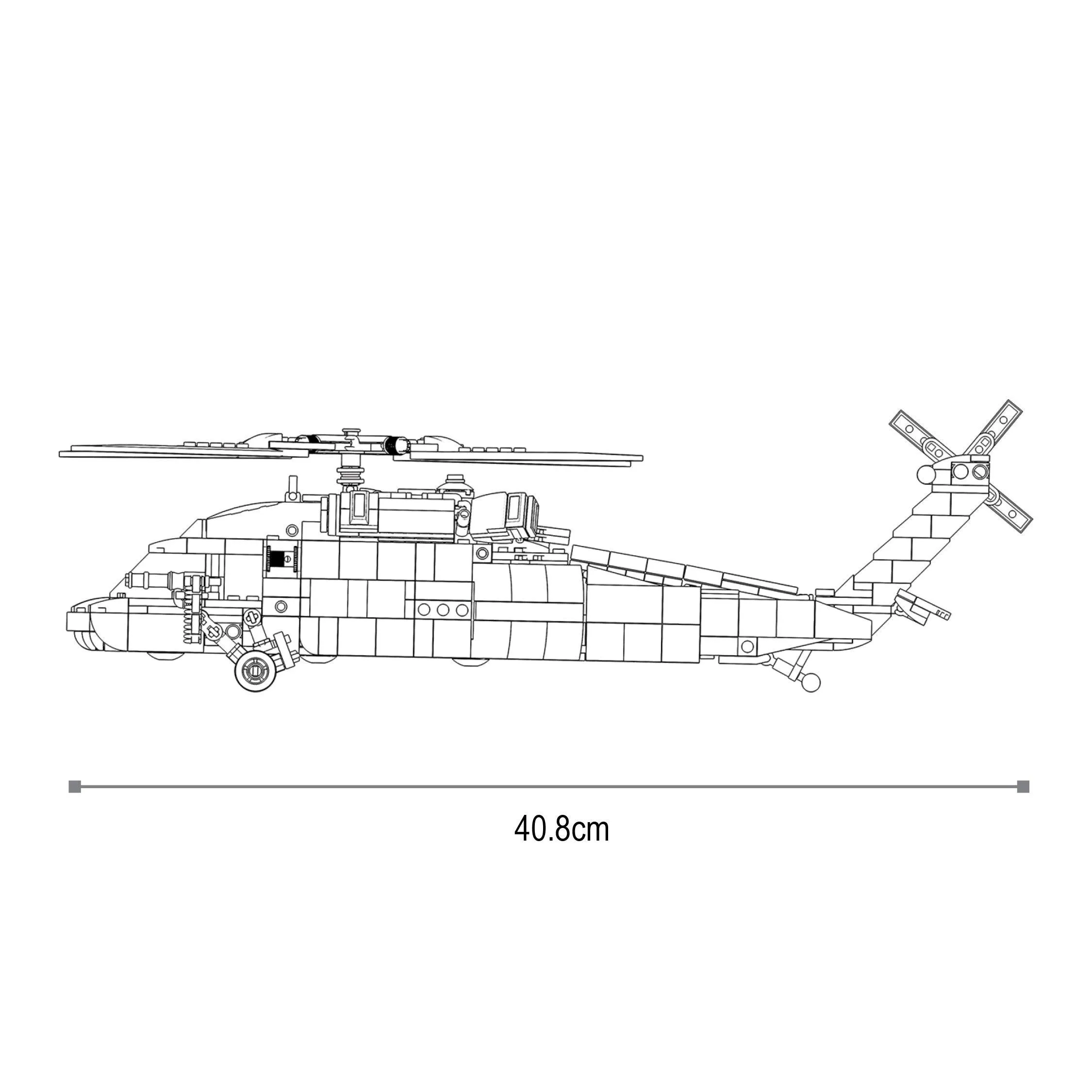 Sluban UH-60 Black Hawk, Building Blocks For Ages 8 