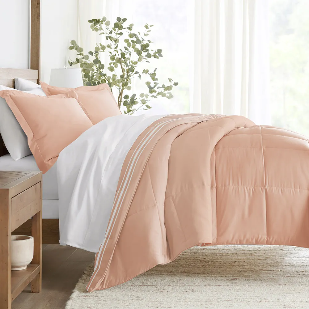 Soft Stripe Reversible Down-Alternative Comforter Set