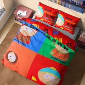 South Park Bedding Set Duvet Cover & Pillowcase for Men Bedroom Accessories Single or Double Duvet, Gifts for Him (Multi Double)