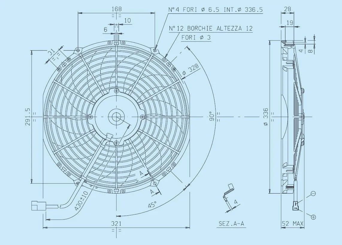 SPAL Electric Radiator Fan (12" - Puller Style - Low Profile - 909 CFM) 30100467