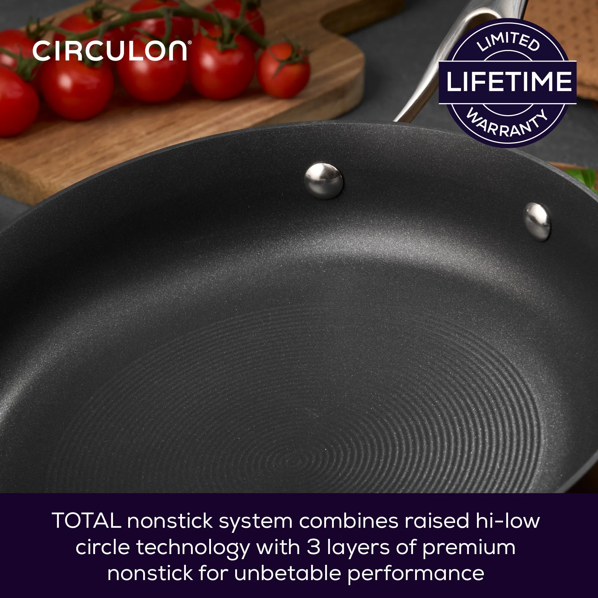 Style Non-Stick Induction Wok With Lid - 30cm