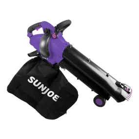 Sun Joe SBJ702E-PRP 3-in-1 Electric Blower | 250 MPH | 13 Amp | Vacuum | Mulcher (Purple)