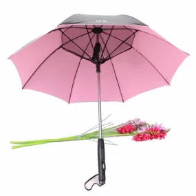 Sunshade And Rain Umbrella With Rechargeable Water Spray Fan And UV Ray Protection