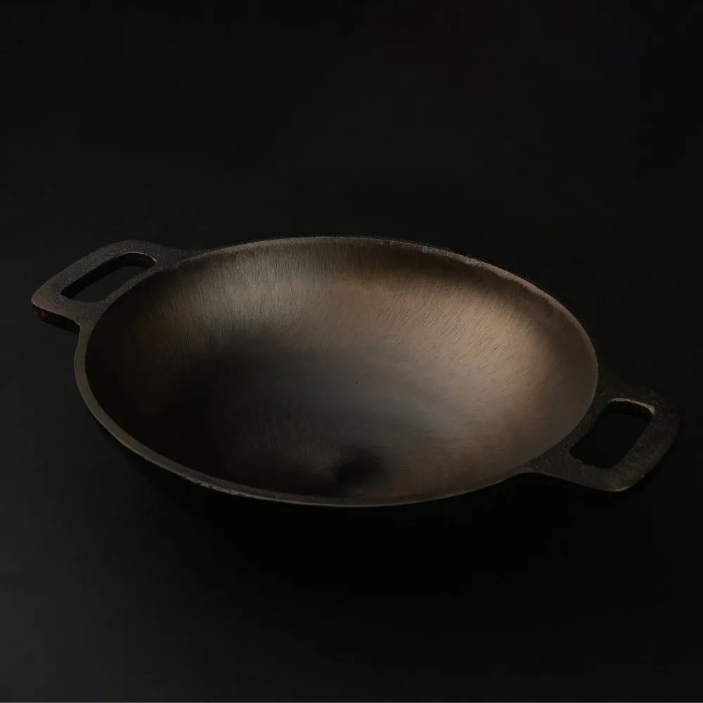 Super Smooth Handmade Cast Iron Kadai (Wok Model)