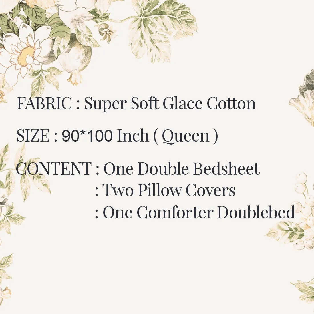 Super Soft Ac Comforter Set Tiles Design ( 4 pc Set )