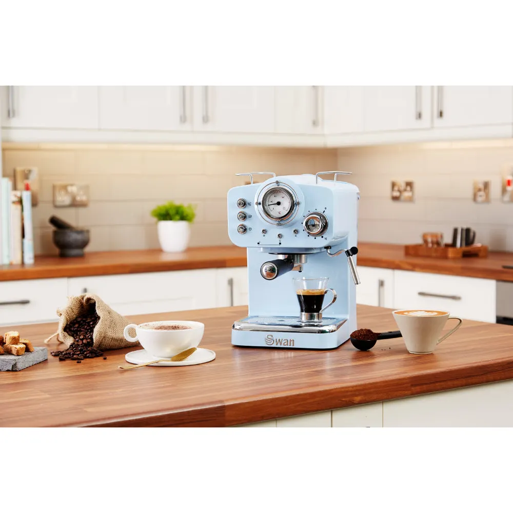 Swan Pump Espresso Coffee Machine  - Blue