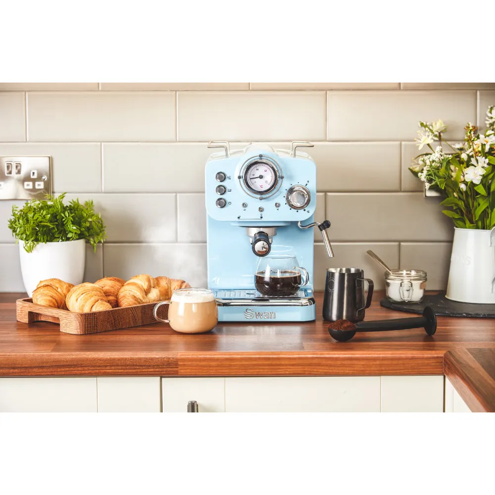 Swan Pump Espresso Coffee Machine  - Blue