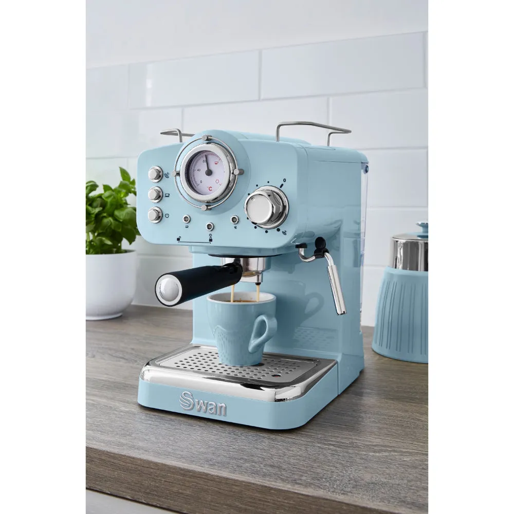 Swan Pump Espresso Coffee Machine  - Blue