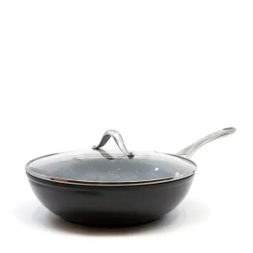 Tan-ium Wok with Glass Lid 28cm