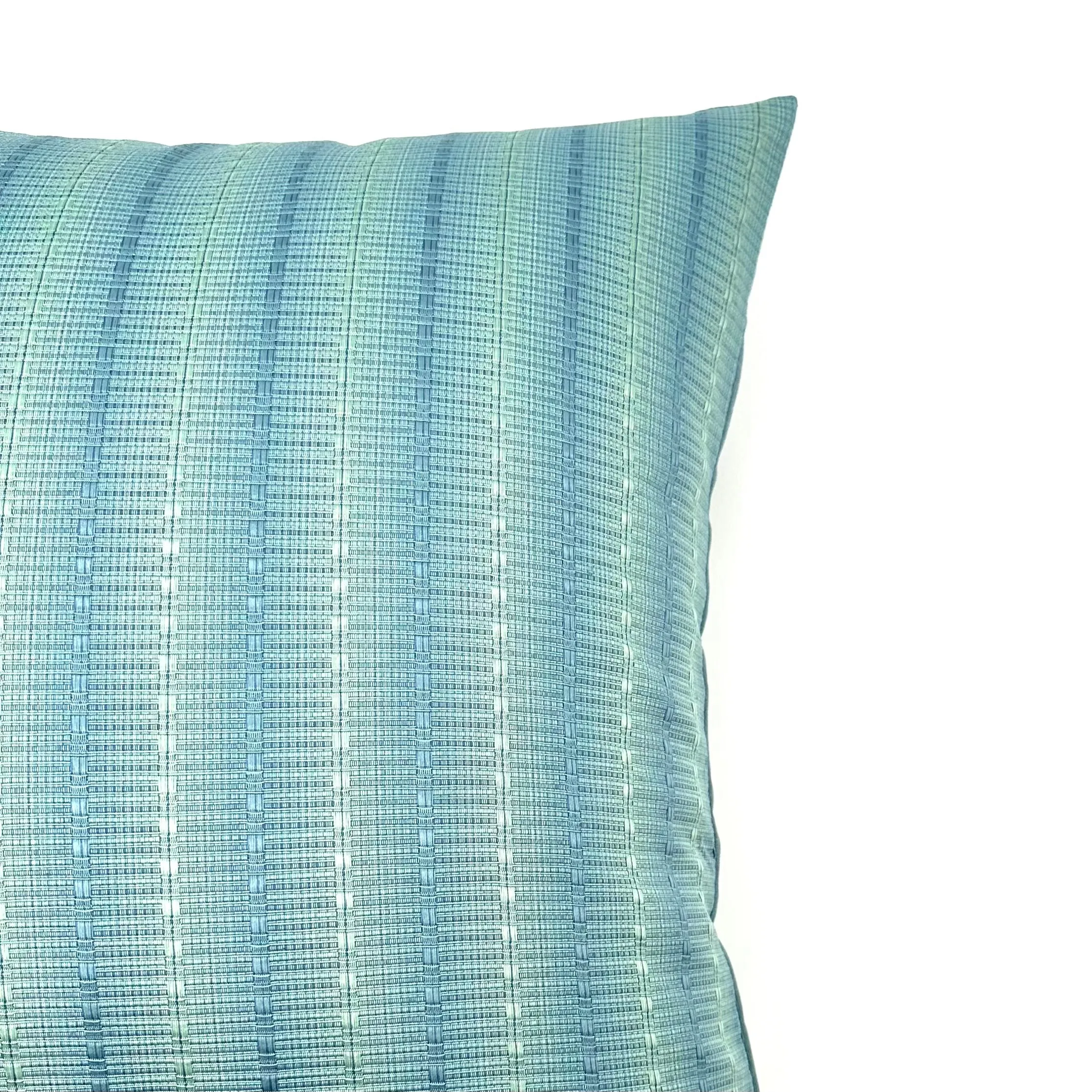 Teal Contemporary Jacquard Throw Pillow Cover 22x22