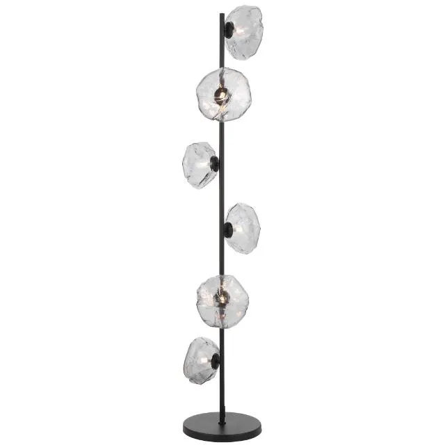 Telbix Zecca Floor Lamp G9 Black Smoke