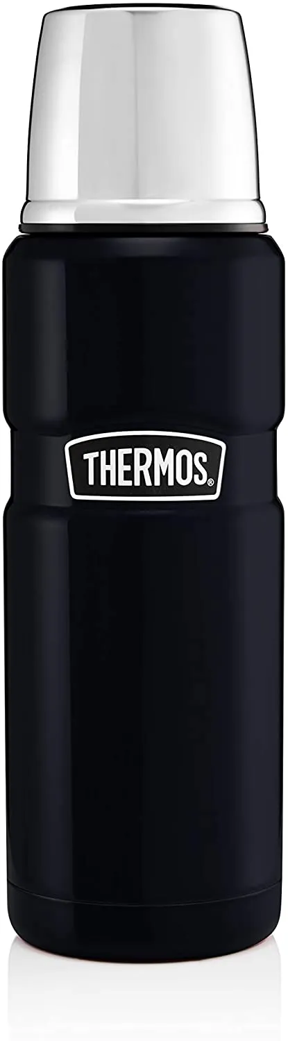 Thermos Bottle, Stainless Steel, Midnight Blue, 0.47 Litre