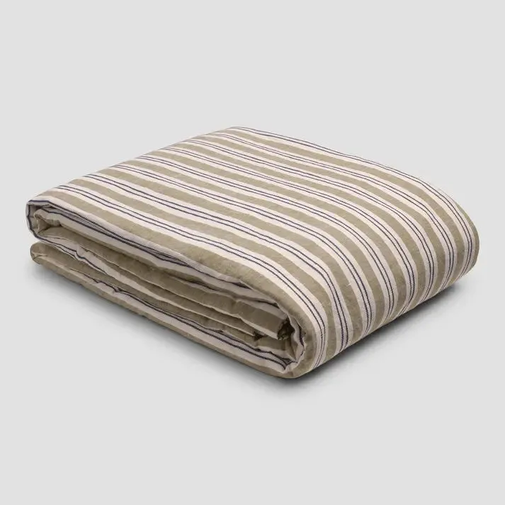 Thyme Somerley Stripe Linen & Cotton Duvet Cover