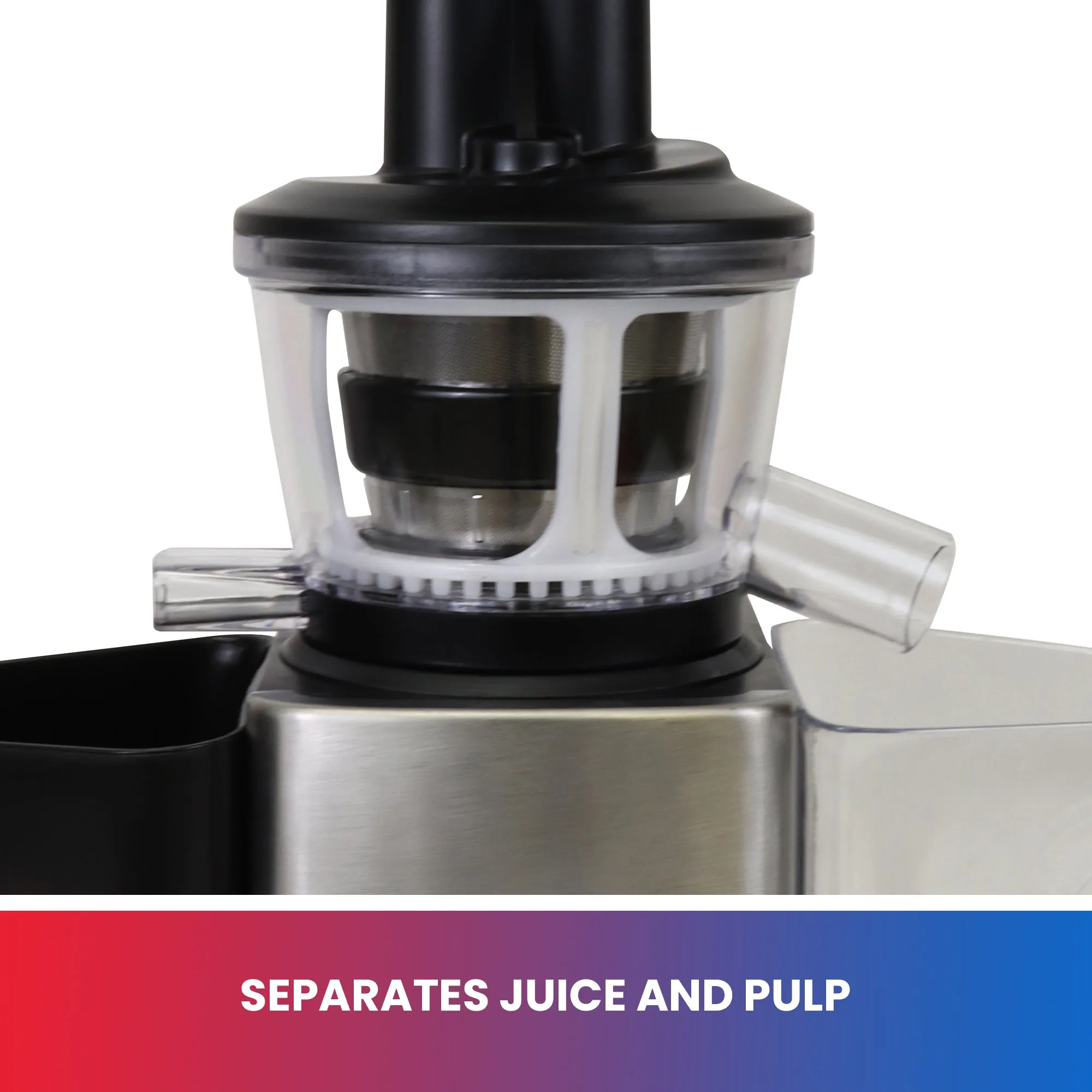 Total Chef Slow Juicer, Cold Press Juicing Machine for High Quality Nutrient-Dense Juice, Powerful Masticating Juice Extractor for Leafy Greens, Herbs, Wheatgrass, Fruits, Vegetables, Easy to Clean