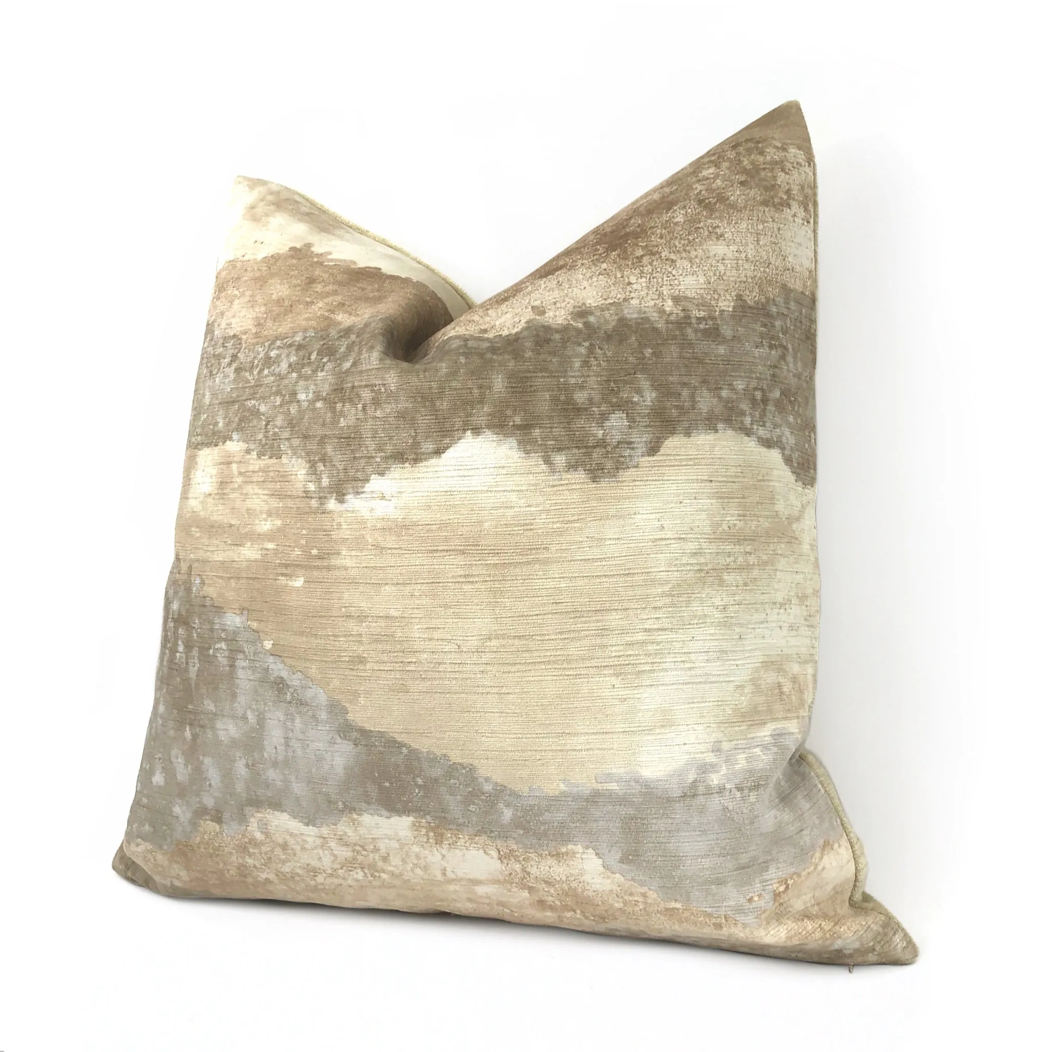 Travertine Natural Stone Digital Print Velvet Pillow Cover