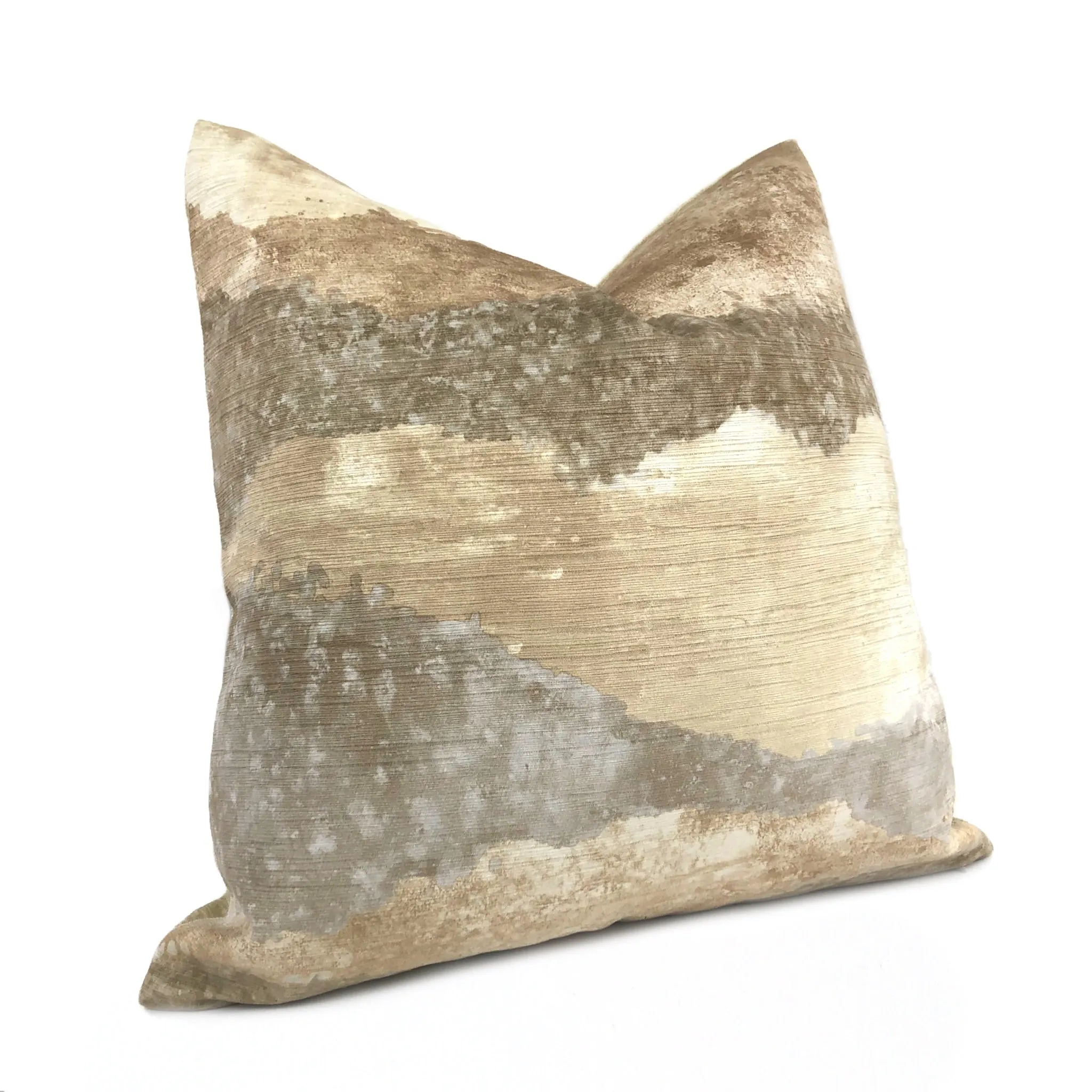 Travertine Natural Stone Digital Print Velvet Pillow Cover