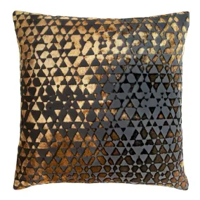 Triangles Copper Ivy Velvet Pillows