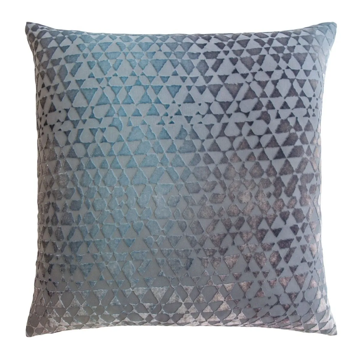 Triangles Velvet Dusk Pillows by Kevin O’Brien Studio