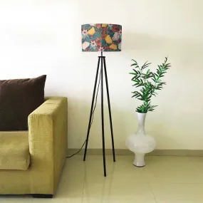 Tripod Standing End Table Floor Lamp - Autumn Leaves