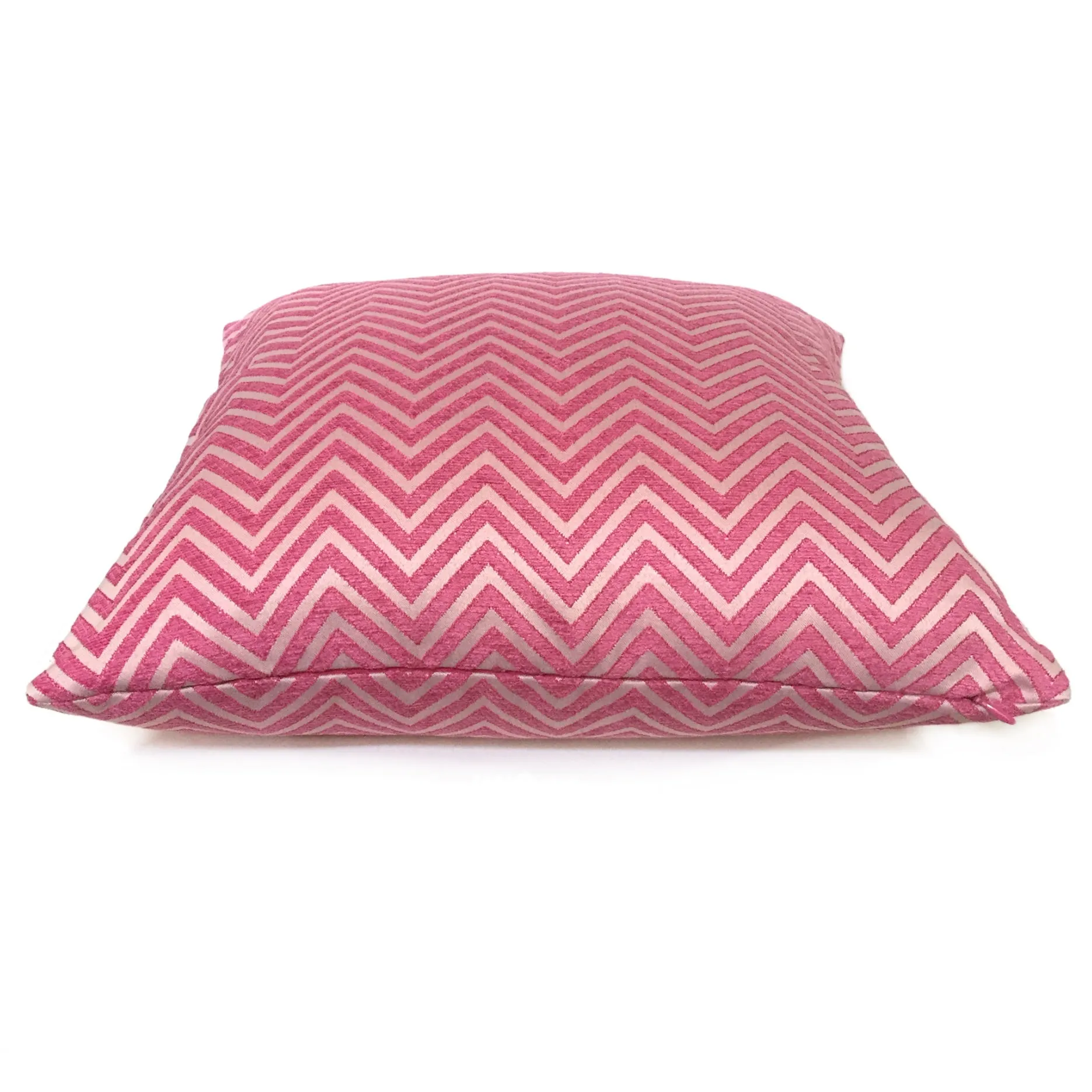 Two Tone Pink Chevron Zig Zag Upholstery Pillow Cover