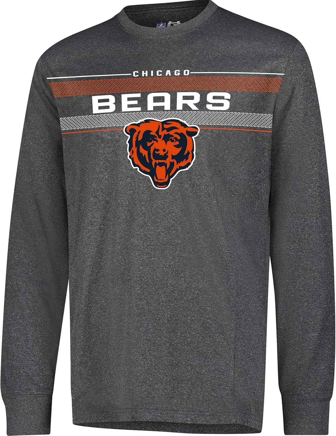 Ultra Game Men's NFL Official Super Soft Game Day Long Sleeve T-Shirt, Chicago Bears|Chicago Bears