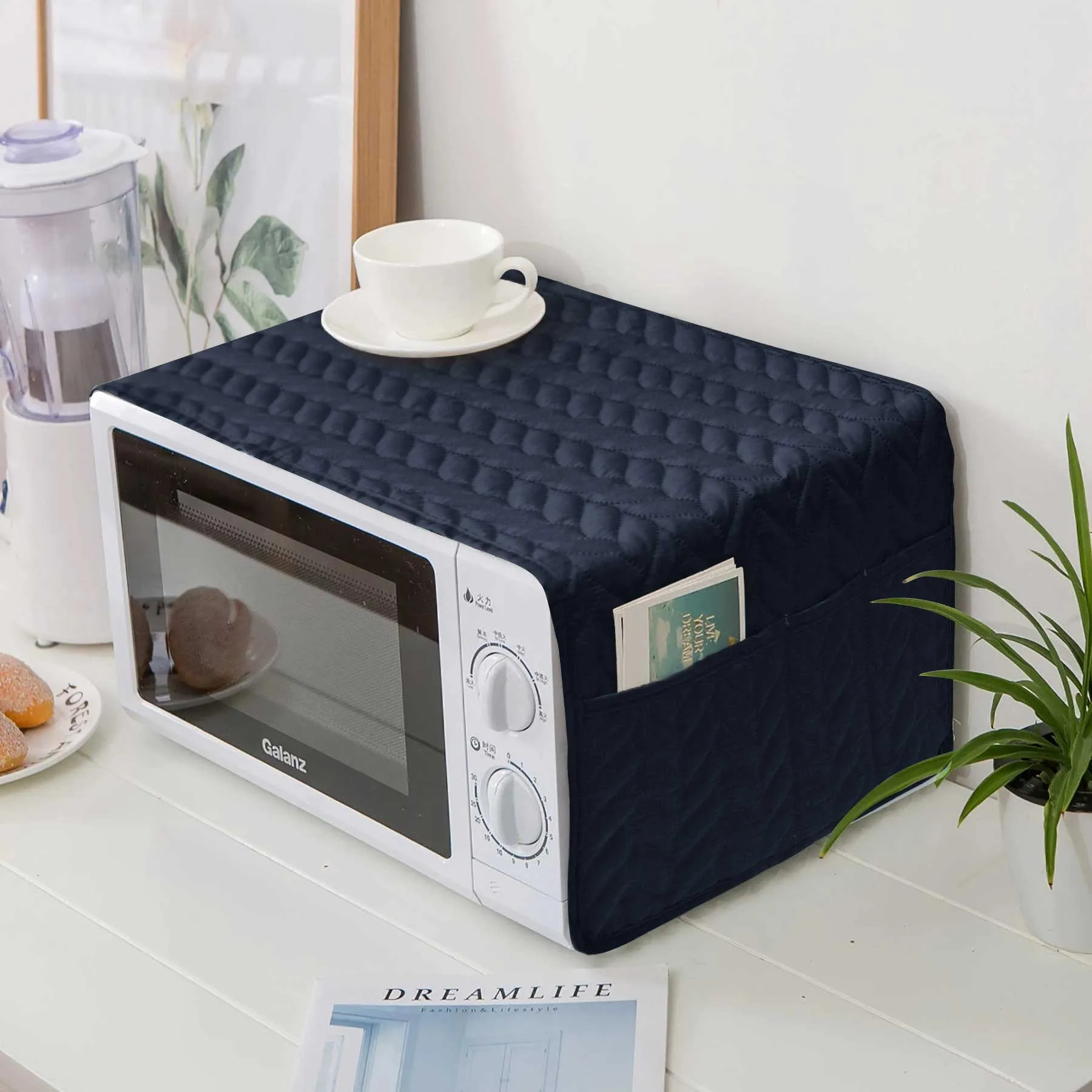 Ultrasonic Microwave Oven Cover Navy