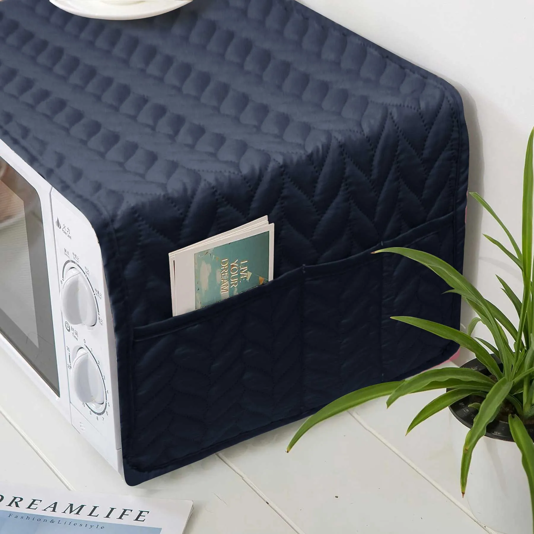 Ultrasonic Microwave Oven Cover Navy