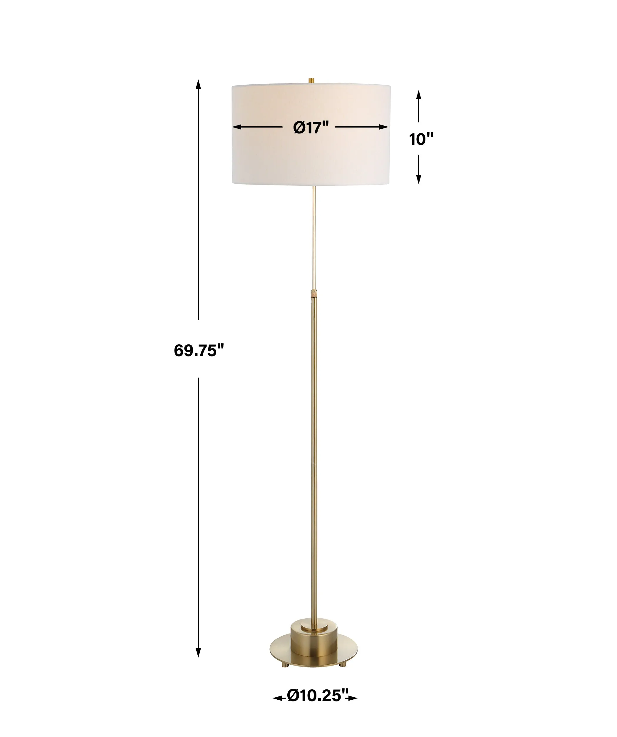 Uttermost Prominence Brass Floor Lamp