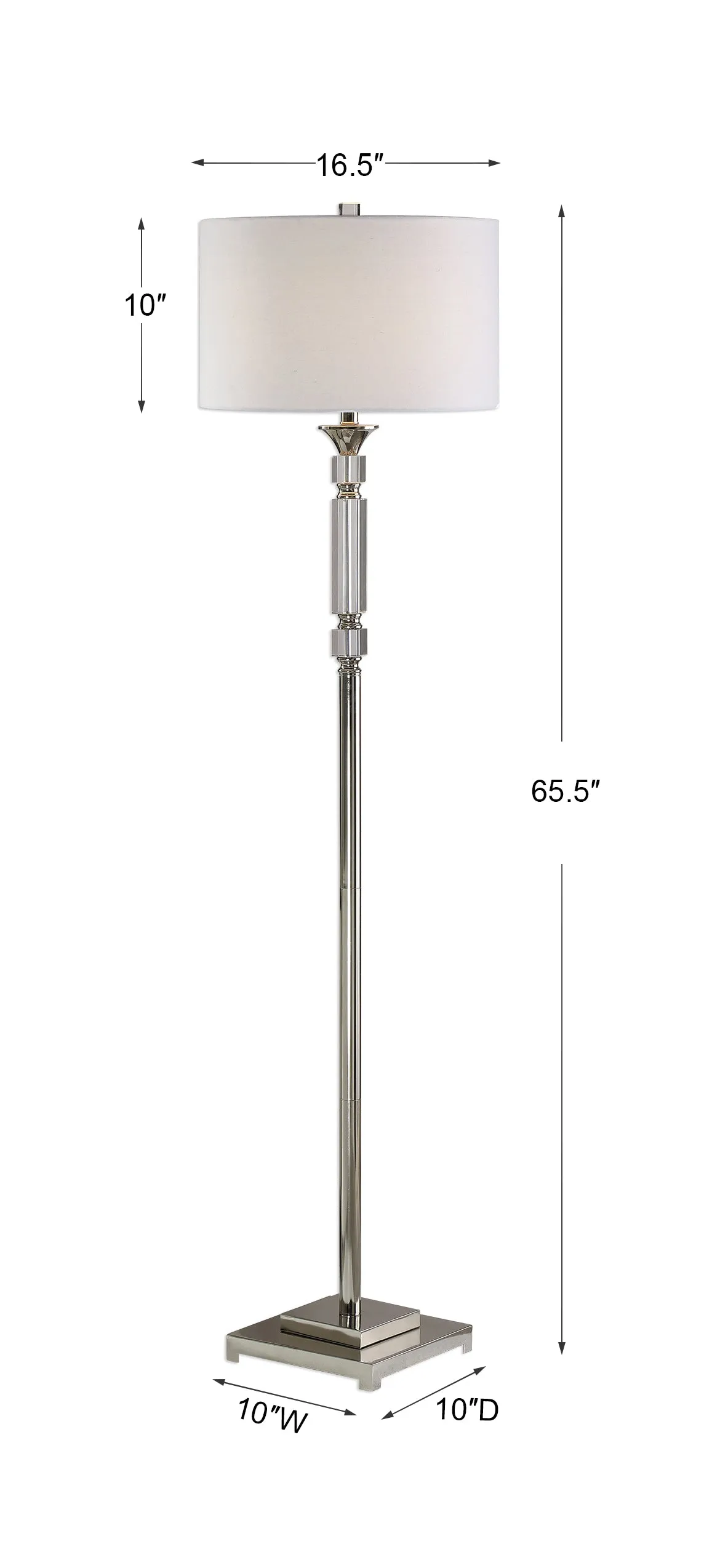 Uttermost Volusia Nickel Floor Lamp