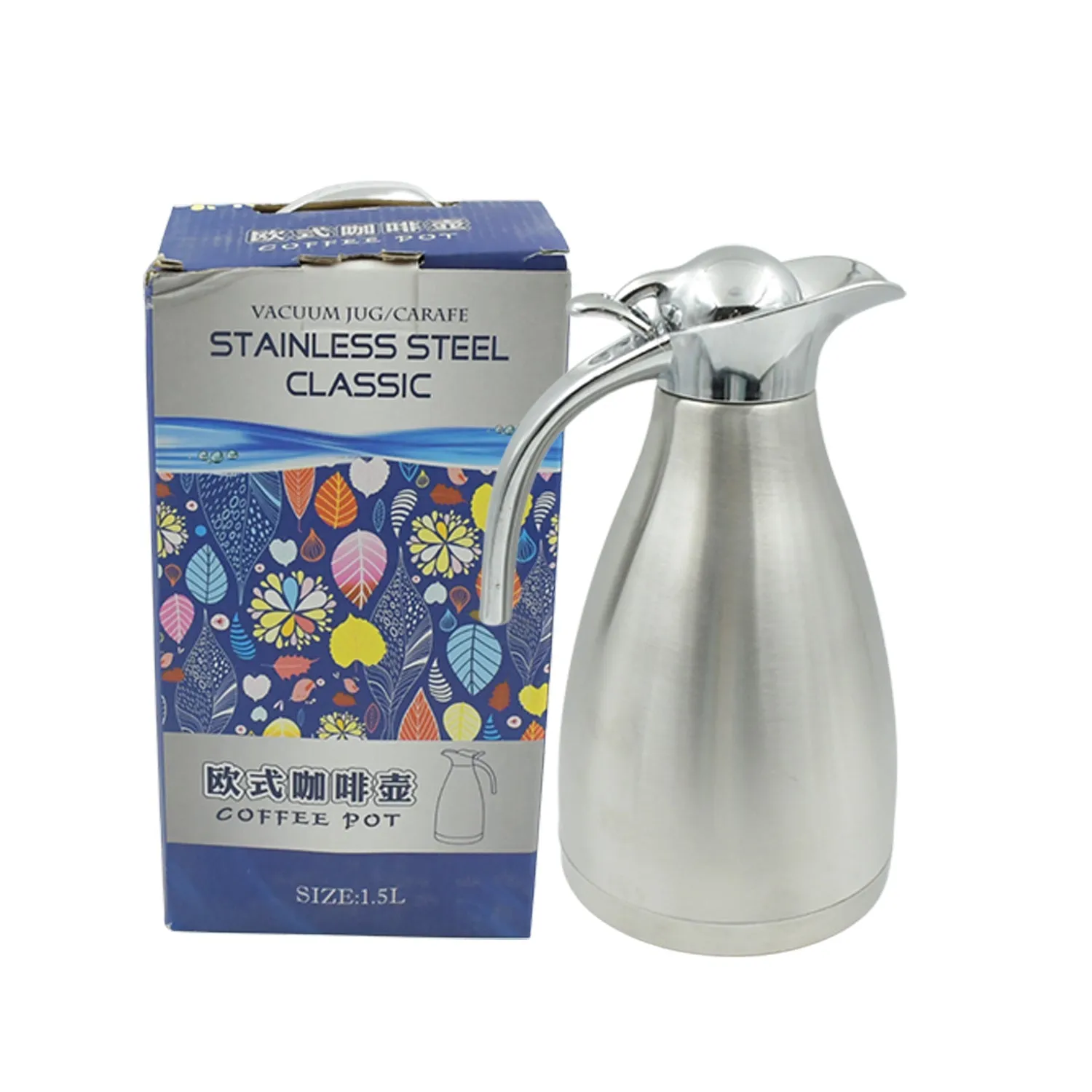 Vacuum Insulated Kettle Jug (Stainless Steel): 1.5L, 2L, 2.5L Sizes