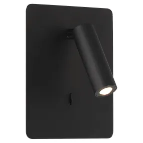 Villa LED Reading Light in Matte Black