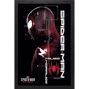 Wall Art Marvel Spider-Man Miles Morales 12" x 18" Framed Poster Print