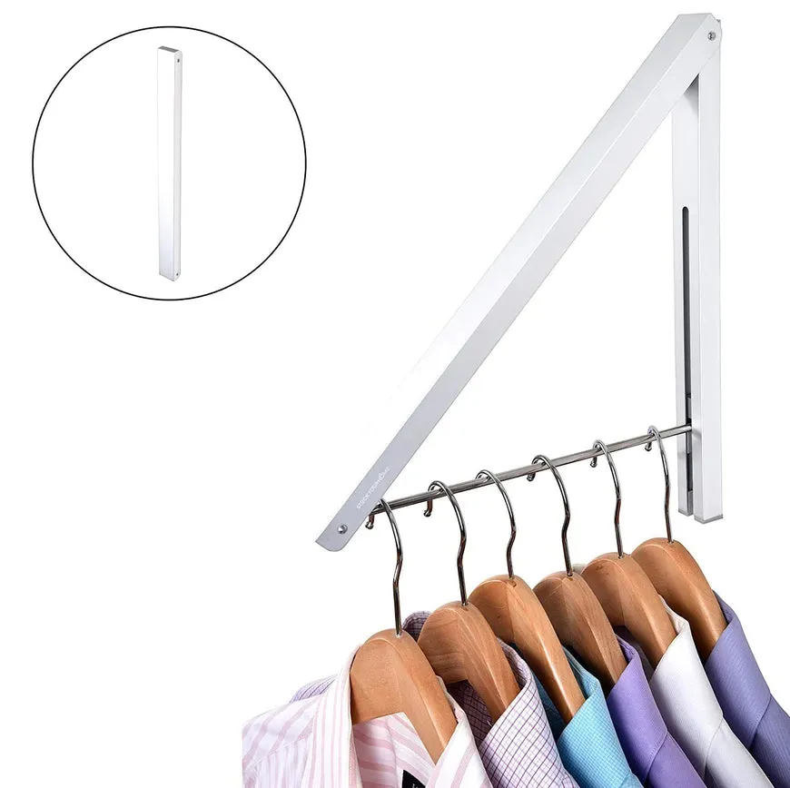 Wall Mount Retractable Clothes Rack