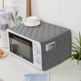 Waterproof Quilted Microwave Oven Cover Grey