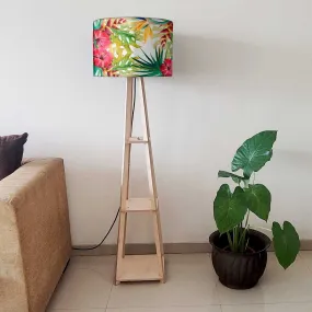 Wooden Cool Floor Lamps for Living Room - Floral