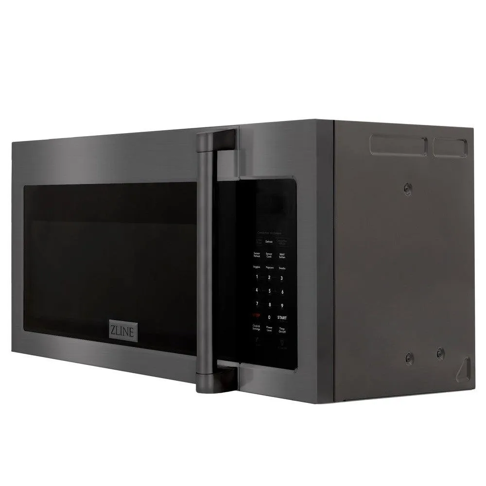 ZLINE 30 in. Black Stainless Steel Over the Range Convection Microwave Oven with Traditional Handle (MWO-OTR-H-BS)