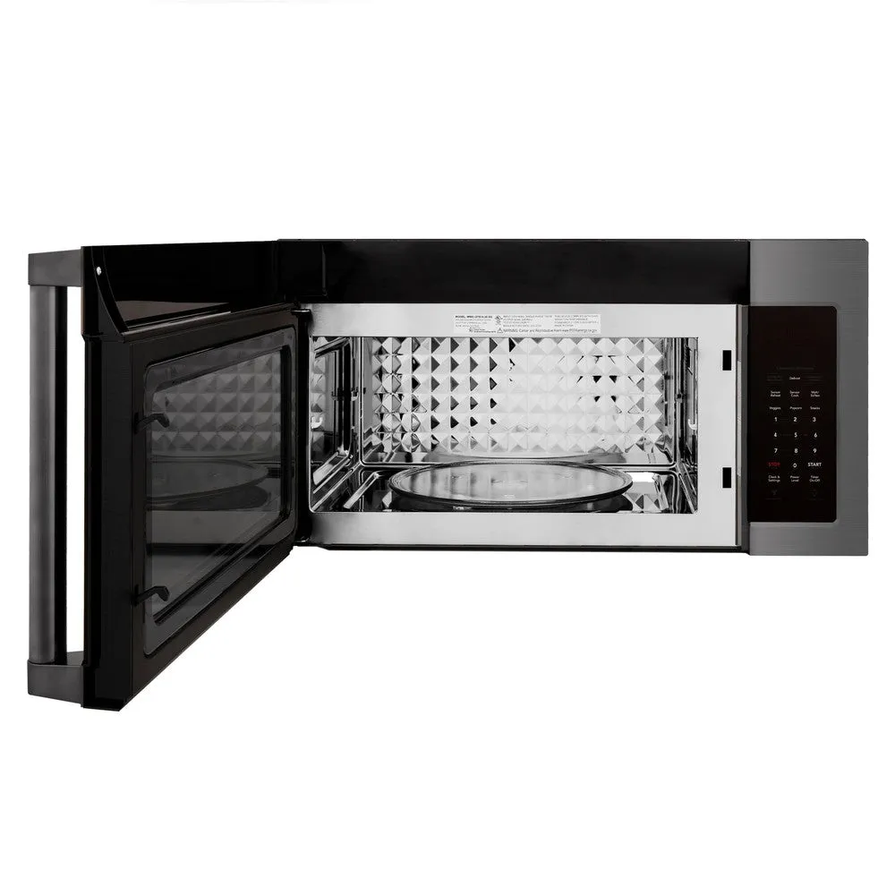 ZLINE 30 in. Black Stainless Steel Over the Range Convection Microwave Oven with Traditional Handle (MWO-OTR-H-BS)